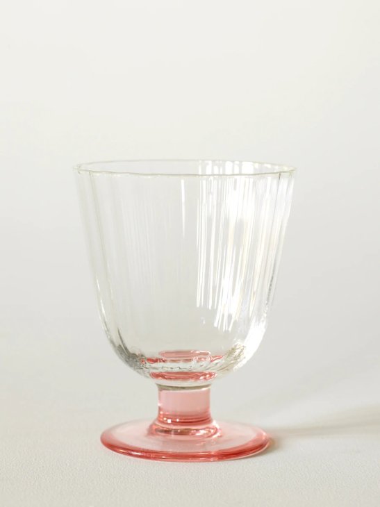 STILLEBEN | Concave Wine Glass - Set of 2 - (rose fan) | ワイン
