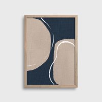 NOUROM | NAVY BLUE AND BEIGE WITH WHITE DETAILS #2 | アートプリント/ポスター (50x70cm) 北欧 ミニマル インテリア おしゃれの商品画像