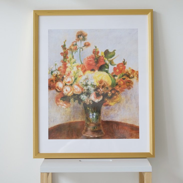 ルノワール 花瓶の花 - 絵画