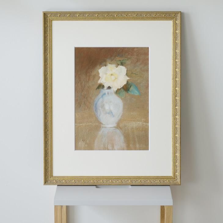 Helene Schjerfbeck ヘレン シャルフベック 花瓶の薔薇 アートプリント アートポスター フレーム付き 名画 北欧 フィンランド