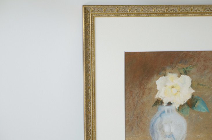 Helene Schjerfbeck ヘレン シャルフベック 花瓶の薔薇 アートプリント アートポスター フレーム付き 名画 北欧 フィンランド