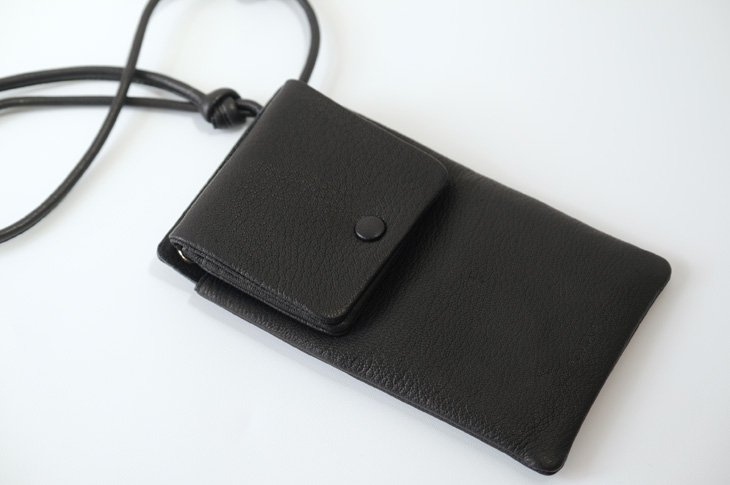 POMTATA (ポンタタ) | MEL | WALLET SHOULDER (black) | ショルダー レザー