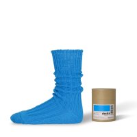 decka -quality socks- | Cased Heavyweight Plain Socks -4th Collection- (neon blue) | å ǥ ξʲ