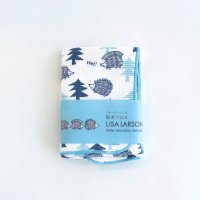 LISA LARSON (リサ・ラーソン) | 吸水クロス (はりねずみの森・スカイブルーxネイビー) 北欧 雑貨 リサラーソン キッチン雑貨 ふきんの商品画像