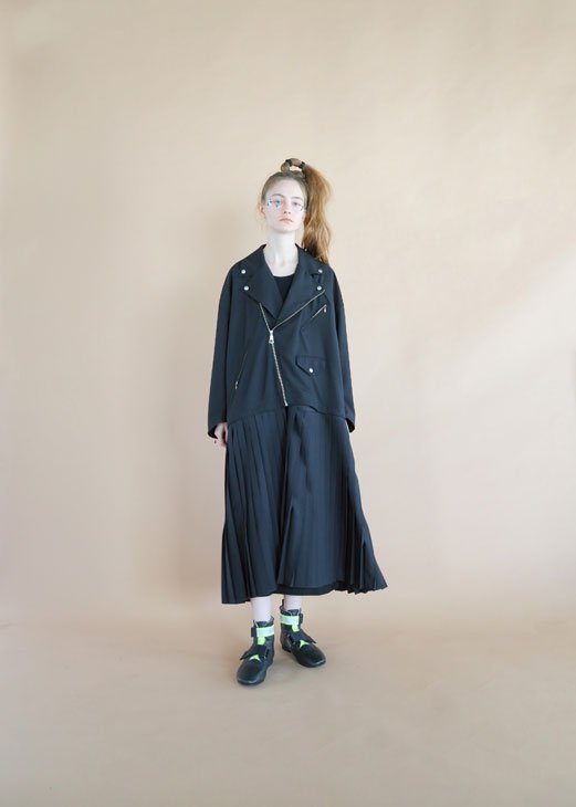 bedsidedrama (ベッドサイドドラマ) | Rider pleats coat (black) size