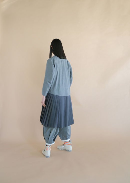bedsidedrama (ベッドサイドドラマ) | Rider pleats coat (grey) size 1