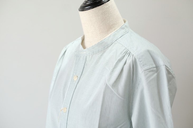 ASEEDONCLOUD | Handwerker HW collarless shirt (stripe/green) size 