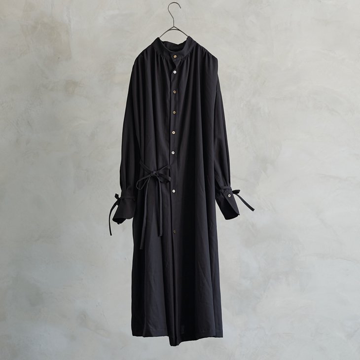 the last flower of the afternoon | 夜のほとり back open dress (black ...