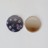otsukiyumi | compact mirror (anemone navy) | コンパクトミラー 手鏡 携帯ミラー 水彩 かわいい ギフト プレゼントの商品画像