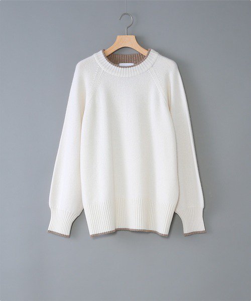 WHYTO. (ホワイト) | Bicolor design knit (off white) | 送料無料