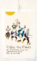 retrowhale | FOLLOW THE RHINO POSTER | A3 アートプリント/ポスターの商品画像