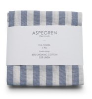ASPEGREN Denmark (アスペグレンデンマーク) | ティータオル リネン混  (Pearl and Blue)| ティータオル 北欧 シンプル おしゃれ キッチンの商品画像