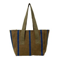 ferm LIVING (ファームリビング) | Yard Picnic Bag (olive/bright blue) | ピクニックバッグ コットンバッグ付き 北欧の商品画像