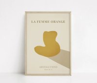 CARO CARO PRINTS | Orange Nude Art Print (FGRT-03) | アートプリント/アートポスター (50x70cm) 北欧 アブストラクトの商品画像