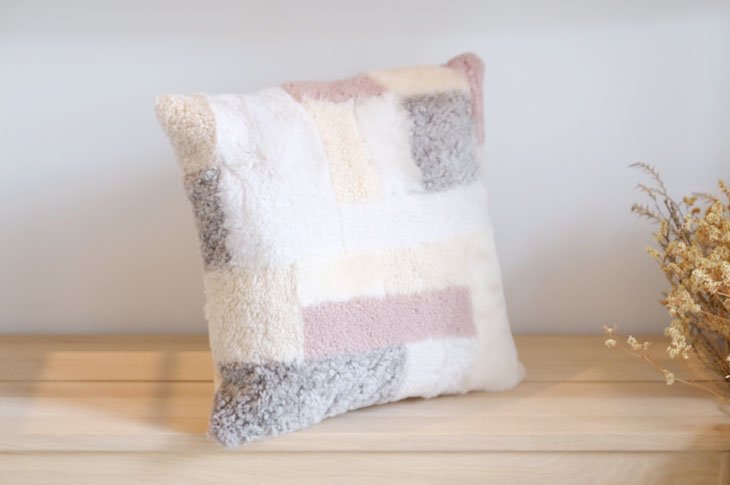 STAMP AND DIARY × Owen Barry | SQUARE PATCH CUSHION 45x45cm