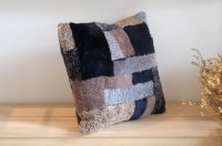 STAMP AND DIARY × Owen Barry | SQUARE PATCH CUSHION 45x45cm (navy) | クッション オーウェンバリーの商品画像