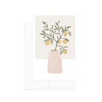 MICUSH | POTTERY AND FLOWERS - LEMON BRANCH | グリーティングカード 封筒付き (10x15 cm) 北欧 インテリア おしゃれの商品画像