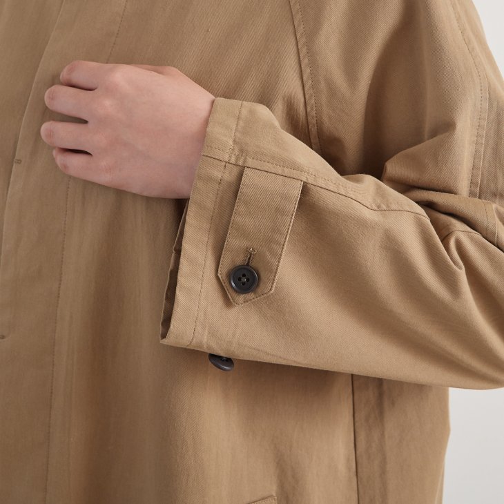 HEAVENLY (ヘブンリー) | Cotton Twill Balmacaan Coat (khaki