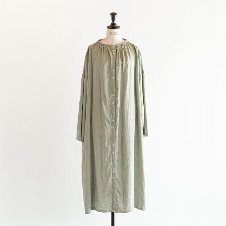 HEAVENLY (ヘブンリー) | Linen Gomuneck 2way Onepiece (green