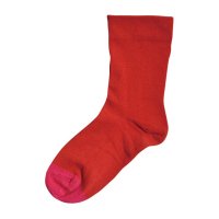Homie (ۥߡ) | Cotton Bicolor socks (red) |  å İ ޯξʲ