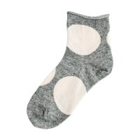 Homie (ۥߡ) | Big Dot Short Socks (Heather charcoal / off) |  å İ ޯξʲ