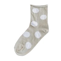 Homie (ۥߡ) | Cotton Linen Dot Socks (beige) |  å İ ޯξʲ