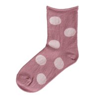 Homie (ۥߡ) | Cotton Linen Dot Socks (pink) |  å İ ޯξʲ