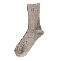 Homie (ۥߡ) | French Linen Rib Socks (natural) |  å İ ޯξʲ