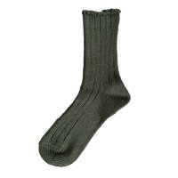 Homie (ۥߡ) | French Linen Rib Socks (olive) |  å İ ޯξʲ