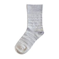 Homie (ۥߡ) | Cotton Linen Wave Socks (heather gray) |  å İ ޯξʲ
