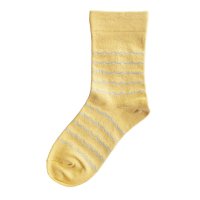 Homie (ۥߡ) | Cotton Linen Wave Socks (yellow) |  å İ ޯξʲ