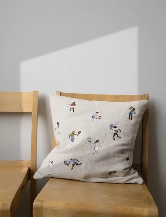 FINE LITTLE DAY | TENNIS EMBROIDERED CUSHION COVER (no.1693