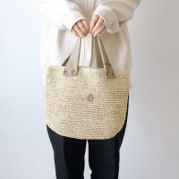 CLEDRAN (クレドラン) | WIDE HANDLE BASKET (natural×gray) | 送料無料 トートバッグ  鞄の商品画像