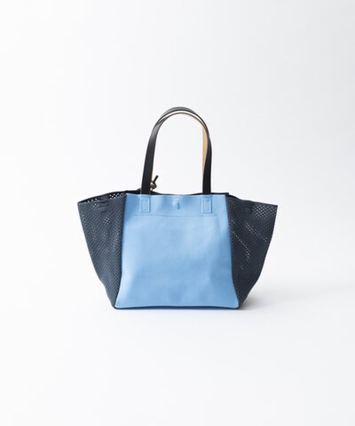 ☆ホット販売☆ TRICOTE | PATCHWORK MESH TOTE (gray) バッグ 鞄