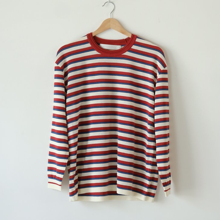 ASEEDONCLOUD | Jiyusou border T-shirt (red) | トップス アシードン