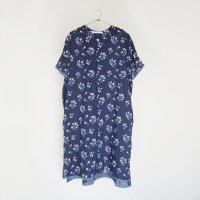 canako inoue | hinata / oversized shirt dress (short sleeve)  navy | ԡ  襤 ޯξʲ