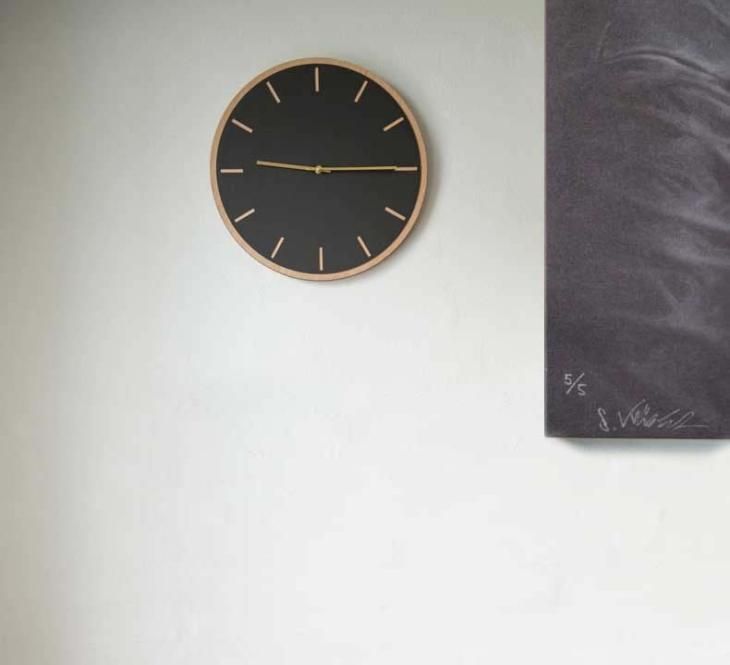 hemverk (ヘンベルク) | Wall Clock Linoleum φ280mm (nero) | 時計