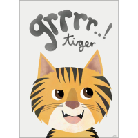 Willero Illustration | Tiger | 50x70cm アートプリント/ポスター | 北欧 シンプル アート インテリア おしゃれの商品画像