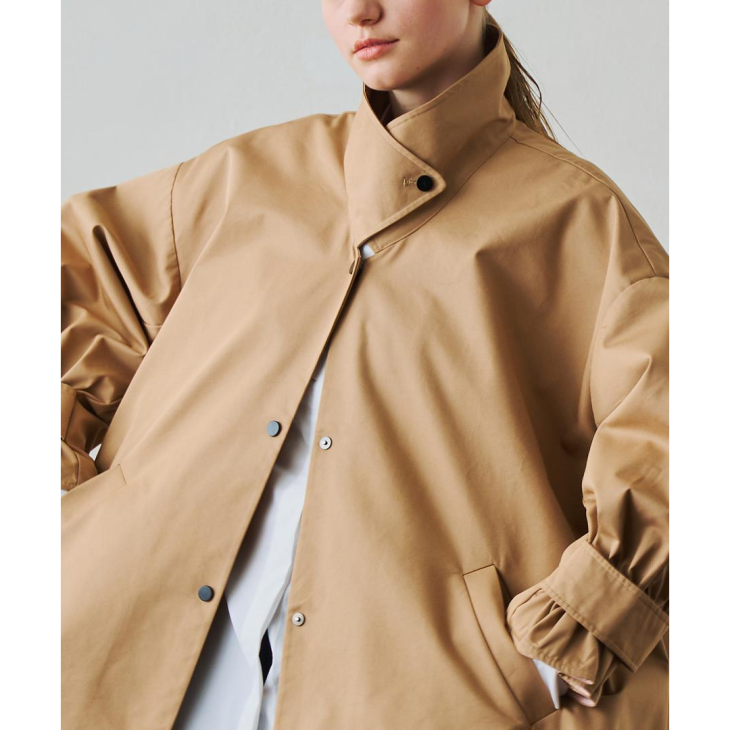 WHYTO. (ホワイト) | TENT LINE COAT (beige) | 送料無料 アウター