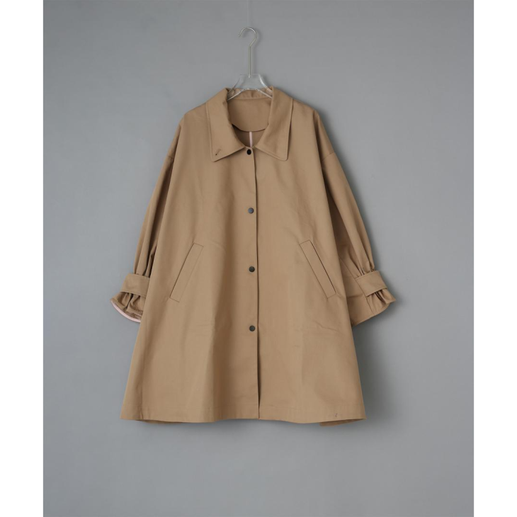 WHYTO. (ホワイト) | TENT LINE COAT (beige) | 送料無料 アウター