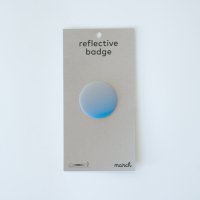 march (マーチ) | reflective badge MAXI (fade blue) | リフレクティブバッジ 自転車 バッグ リフレクター 反射の商品画像