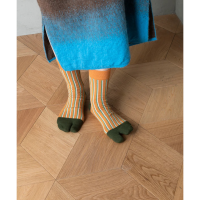 TRICOTE | STRIPE TABI SOCKS (orange) | 靴下 ソックス トリコテの商品画像