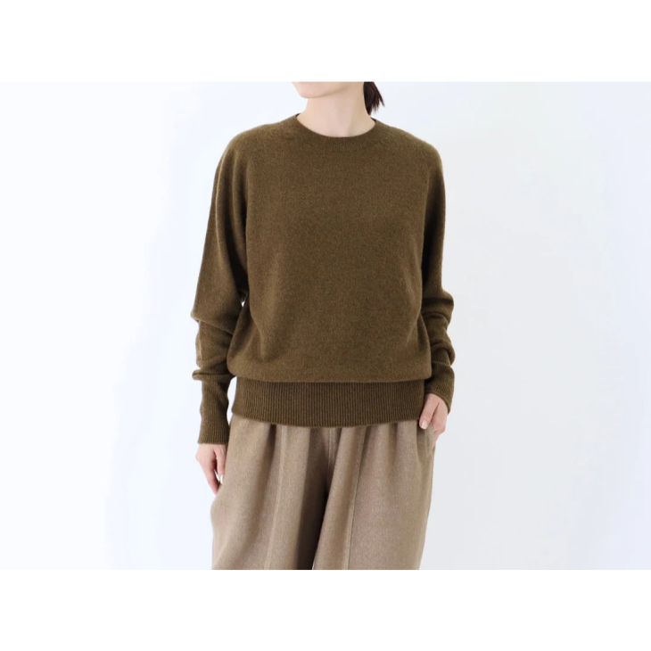 FACTORY (ファクトリー) | 23AW ヤク ラグラン Sweate (khaki) | トップス ニット 秋冬シンプル お洒落