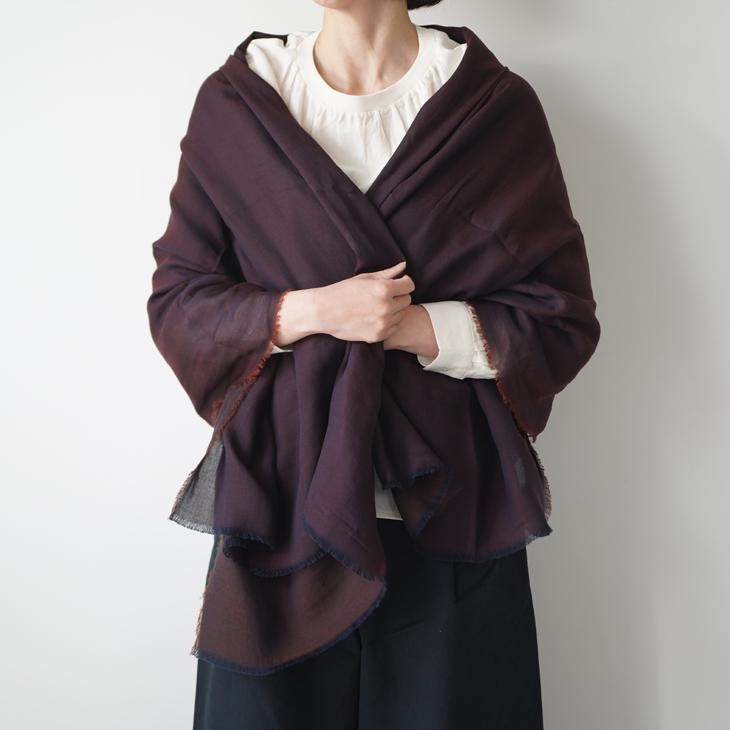 hatsutoki(ハツトキ) | w-face ストール (wine red) | サイズL