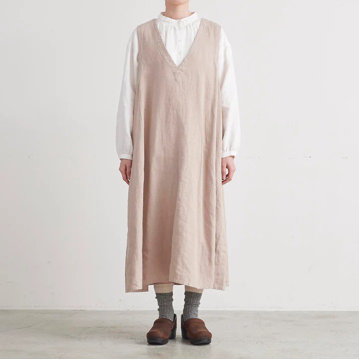 HEAVENLY (ヘブンリー) | 6X6 BRUSHED HEAVY LINEN 2WAY JUMPERSKIRT