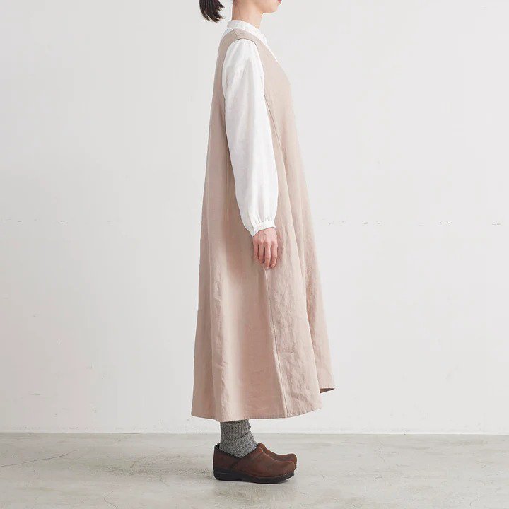 HEAVENLY (ヘブンリー) | 6X6 BRUSHED HEAVY LINEN 2WAY JUMPERSKIRT