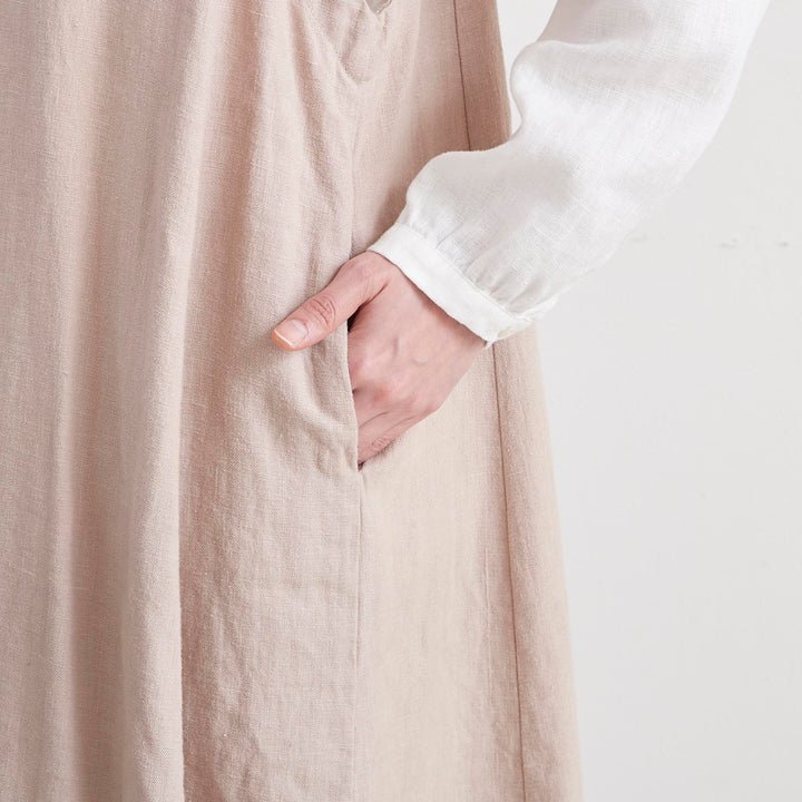 HEAVENLY (ヘブンリー) | 6X6 BRUSHED HEAVY LINEN 2WAY JUMPERSKIRT