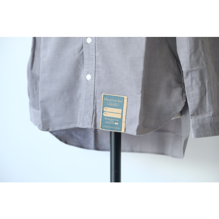 ASEEDONCLOUD | Handwerker | HW collarless shirt(gray) XS size