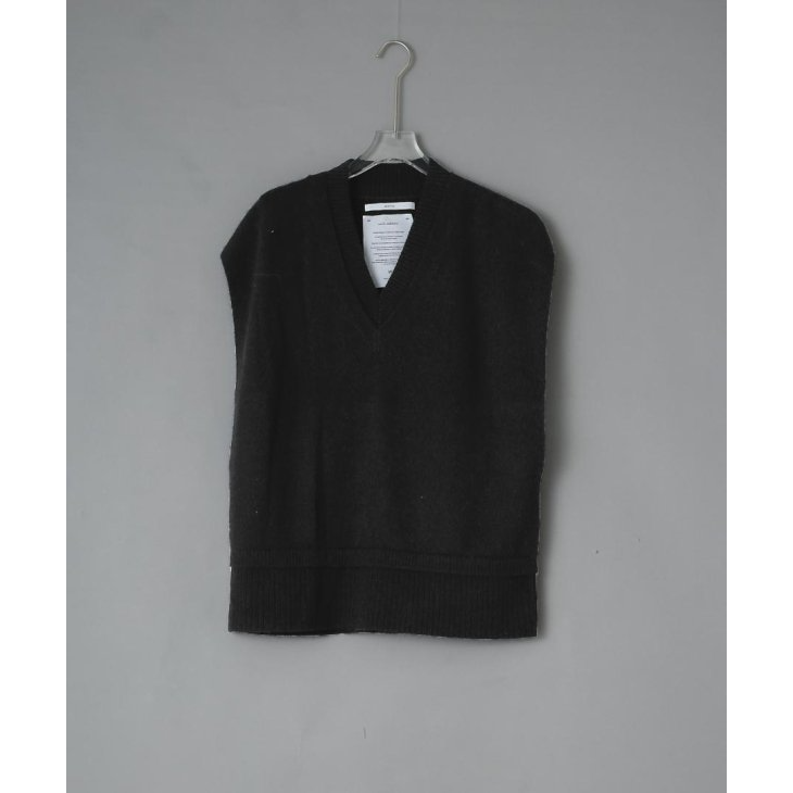 WHYTO. (ホワイト) | V SLIT KNIT BEST (black) | 送料無料 ベスト お洒落