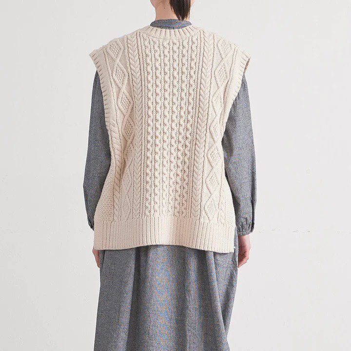 HEAVENLY (ヘブンリー) | KNIT ALAN VEST (beige) | 送料無料 トップス シンプル ベスト